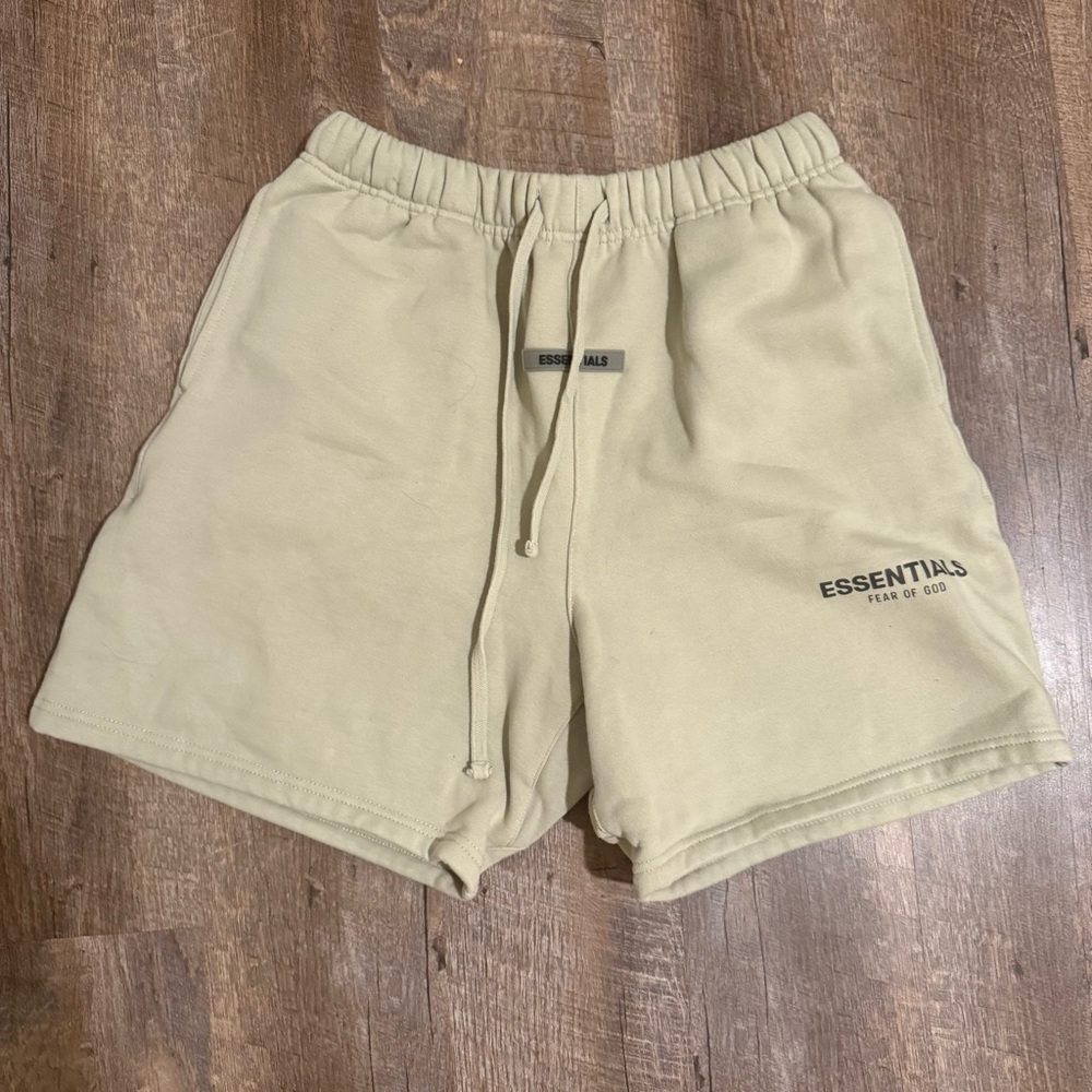Fear of God Essentials Tan Athletic Shorts